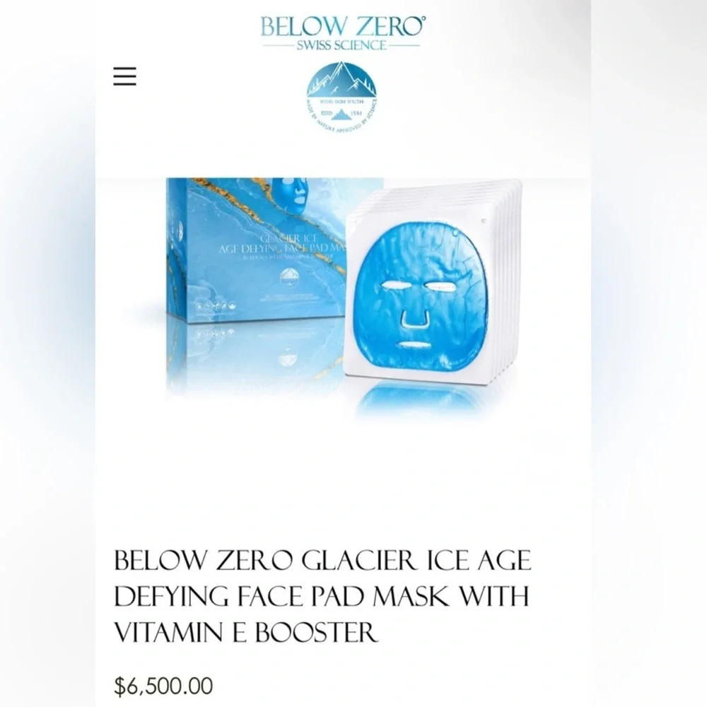 Glacier Ice Age Defying Face Mask - Blue